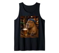 Capybara Boire de la bière Drôle Rongeur Meme Débardeur