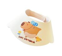 Capybara Bonnet de douche pour bébé avec visière anti-éclaboussures réglable, matériau doux et imperméable pour l'heure du bain, protection des yeux, du nez et du cou 33 x 32 cm