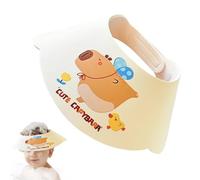 Capybara Bonnet de douche pour shampooing pour bébé, protection de tête de bébé, accessoires de salle de bain anti-éclaboussures pour protéger les yeux, le nez, le cou et la bouche, 33 x 32 cm