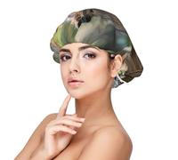 Capybara Bonnet en satin avec yeux fermés pour dormir, bonnet de sommeil doux double couche en soie pour femme, cheveux longs bouclés naturels tressés