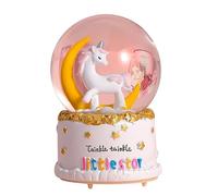 Capybara Boule à eau musicale avec lumière LED, thème de l'heure du bain, boule à neige en résine scintillante, décoration parfaite pour chambre d'enfant ou boutique, 8 x 13,5 cm