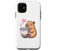 Capybara Bubble Tea Lovely Cute Capyboba Boba Milk Tea Coque pour iPhone 11