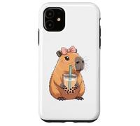 Capybara Bubble Tea Lovely Cute Capyboba Boba Milk Tea Coque pour iPhone 11