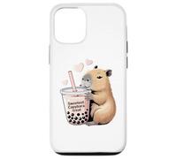 Capybara Bubble Tea Lovely Cute Capyboba Boba Milk Tea Coque pour iPhone 12/12 Pro