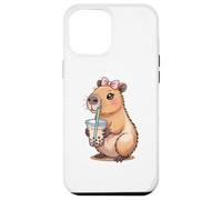 Capybara Bubble Tea Lovely Cute Capyboba Boba Milk Tea Coque pour iPhone 12 Pro Max