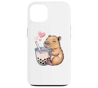 Capybara Bubble Tea Lovely Cute Capyboba Boba Milk Tea Coque pour iPhone 13