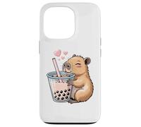 Capybara Bubble Tea Lovely Cute Capyboba Boba Milk Tea Coque pour iPhone 13 Pro
