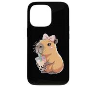 Capybara Bubble Tea Lovely Cute Capyboba Boba Milk Tea Coque pour iPhone 13 Pro