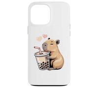 Capybara Bubble Tea Lovely Cute Capyboba Boba Milk Tea Coque pour iPhone 13 Pro Max