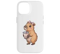 Capybara Bubble Tea Lovely Cute Capyboba Boba Milk Tea Coque pour iPhone 14