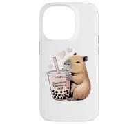 Capybara Bubble Tea Lovely Cute Capyboba Boba Milk Tea Coque pour iPhone 14 Pro