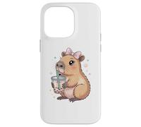Capybara Bubble Tea Lovely Cute Capyboba Boba Milk Tea Coque pour iPhone 14 Pro Max