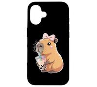 Capybara Bubble Tea Lovely Cute Capyboba Boba Milk Tea Coque pour iPhone 16