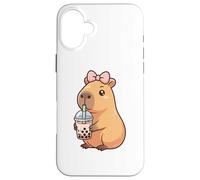 Capybara Bubble Tea Lovely Cute Capyboba Boba Milk Tea Coque pour iPhone 16 Plus