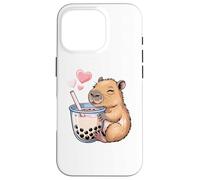 Capybara Bubble Tea Lovely Cute Capyboba Boba Milk Tea Coque pour iPhone 16 Pro