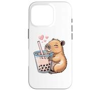 Capybara Bubble Tea Lovely Cute Capyboba Boba Milk Tea Coque pour iPhone 16 Pro