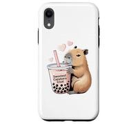 Capybara Bubble Tea Lovely Cute Capyboba Boba Milk Tea Coque pour iPhone XR