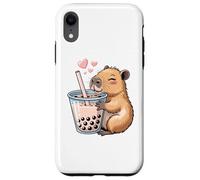Capybara Bubble Tea Lovely Cute Capyboba Boba Milk Tea Coque pour iPhone XR