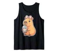 Capybara Bubble Tea Lovely Cute Capyboba Boba Milk Tea Débardeur