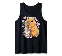 Capybara Bubble Tea Lovely Cute Capyboba Boba Milk Tea Débardeur