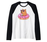 Capybara Bubble Tea Lovely Cute Capyboba Boba Milk Tea Manche Raglan