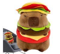 Capybara Burger Stofftier,Hamburger Capybara Stofftierkissen Superweiche Süße Capybara-Plüschtiere Bequemes exquites Cartoon-Tierpuppenspielzeug für Weihnachten, Kindertag, Ostern