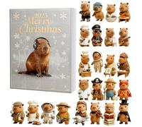 Capybara Calendrier Compte à rebours 2025 Adorable Organisateur Cadeau Exposition Animaux de Vacances Boîte de Collection Tiroir Pour Famille Amis Décoration