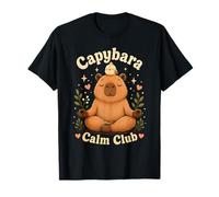 Capybara Calm Club Mignon Méditant Animal Zen T-Shirt