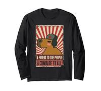 Capybara Camarade rétro ami au Peuple Humour Animal Manche Longue