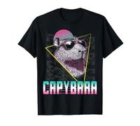 Capybara Capibara Vaporwave Lunettes de Soleil rétro années 80 T-Shirt