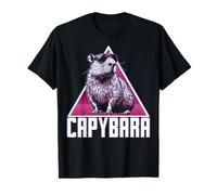 Capybara Capibara Vaporwave Lunettes de Soleil rétro années 80 T-Shirt