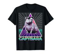 Capybara Capibara Vaporwave Lunettes de Soleil rétro années 80 T-Shirt