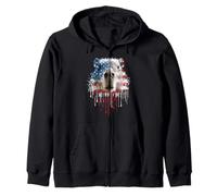 Capybara Capy Drapeau américain USA Drip Graffiti Patriotisme Sweat à Capuche