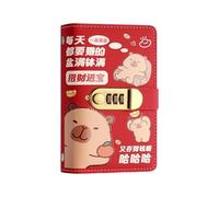 Capybara Carnet de gestion de l'argent avec serrure, classeur à économie d'argent pour planification financière, pour diplômés en freelance, débutants, familles, couples, adultes