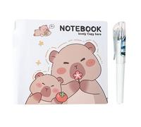 Capybara Carnet de poche Capybara, petit livre, carnet épais, bloc-notes, petit livre, couverture en cuir, planificateur de travail et organisateur, journal intime, motif Capybara, papier à lettre