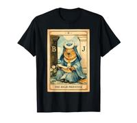 Capybara Carte de Tarot The High Priestess Capy Witch Women T-Shirt