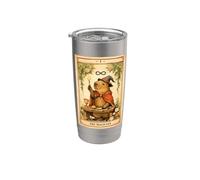 Capybara Carte de tarot The Magician Capy Halloween Magic Gobelet isotherme en acier inoxydable double paroi