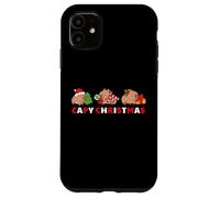 Capybara Celebrating Xmas with A Funny Pun of Capy Christmas Coque pour iPhone 11