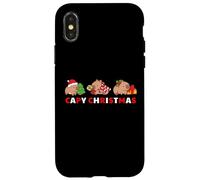 Capybara Celebrating Xmas with A Funny Pun of Capy Christmas Coque pour iPhone X/XS