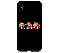 Capybara Celebrating Xmas with A Funny Pun of Capy Christmas Coque pour iPhone XS Max