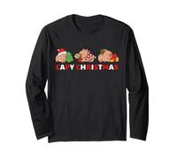 Capybara Celebrating Xmas with A Funny Pun of Capy Christmas Manche Longue