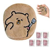 Capybara Chauffe-mains - Coussin auto-chauffant portable avec 5 recharges | Accessoire d'hiver mignon pour homme, femme, bas de Noël, camping, activités de plein air, temps froid