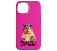 Capybara Chill Like A Capybara Photo Relaxed Ambiance Coque pour iPhone 15