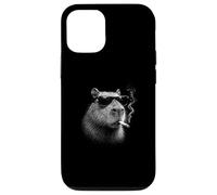 Capybara Cool Fumer Une Cigarette avec des Lunettes Nerd Coque pour iPhone 12/12 Pro