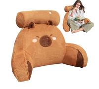 Capybara Coussin De Lecture Pour Lit, Coussin Support Dorsale Avec Oreiller Cervical Et Accoudoirs, Pour Travailler, Étudier, Regarder La Télévision, Pour Chambre, Salon, Siège Auto (60 X 40 Cm)