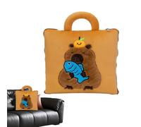Capybara Couverture Capybara 2 en 1 - Couverture pour voyage en avion, tapis de couchage doux pour et adultes - Pour sieste au bureau, dortoir, école, maison, aéroport, voyage d'affaires