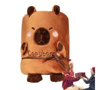 Capybara Couverture - Peluche 85 x 165 cm 0,6 kg | Couverture surdimensionnée | Couverture de voyage chaude | Jeté doux à porter pour la maison, les voyages, le camping et une utilisation quotidienne