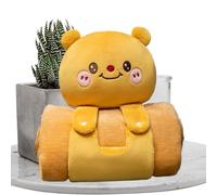 Capybara Couverture - Tapis de doux et portable en forme de Capybara pour pour plus de confort, jeté de lit polyvalent et oreiller de voyage pour bureau, école, camping, voyage, 127 cm