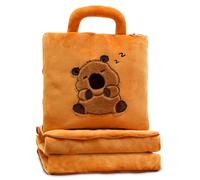 Capybara Couvertures, Peluche Coussin Jouet en Peluches Oreiller Flanelle Couverture Polaire Microfibre Moelleuse Chaudes Légères Couvertures Microfibre en Polaire Couverture Douce (110*160CM)