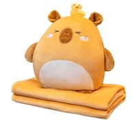 Capybara Couvertures, Peluche Coussin Jouet en Peluches Oreiller Flanelle Couverture Polaire Microfibre Moelleuse Chaudes Légères Couvertures Microfibre en Polaire Couverture Douce (80x100CM)